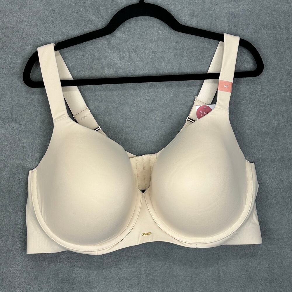 Cacique Bra Women 50D Beige Lightly Lined Balconette Modern Luxe Underwire
